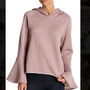 Ladies flounce sleeve hoodie